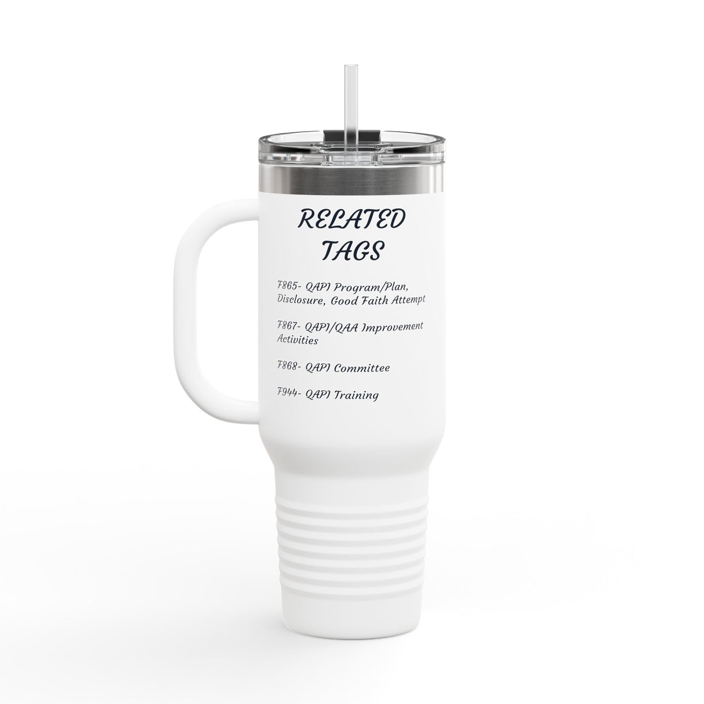 ☕ Life happens. For everything else, there’s QAPI (40 oz. Travel Tumbler)