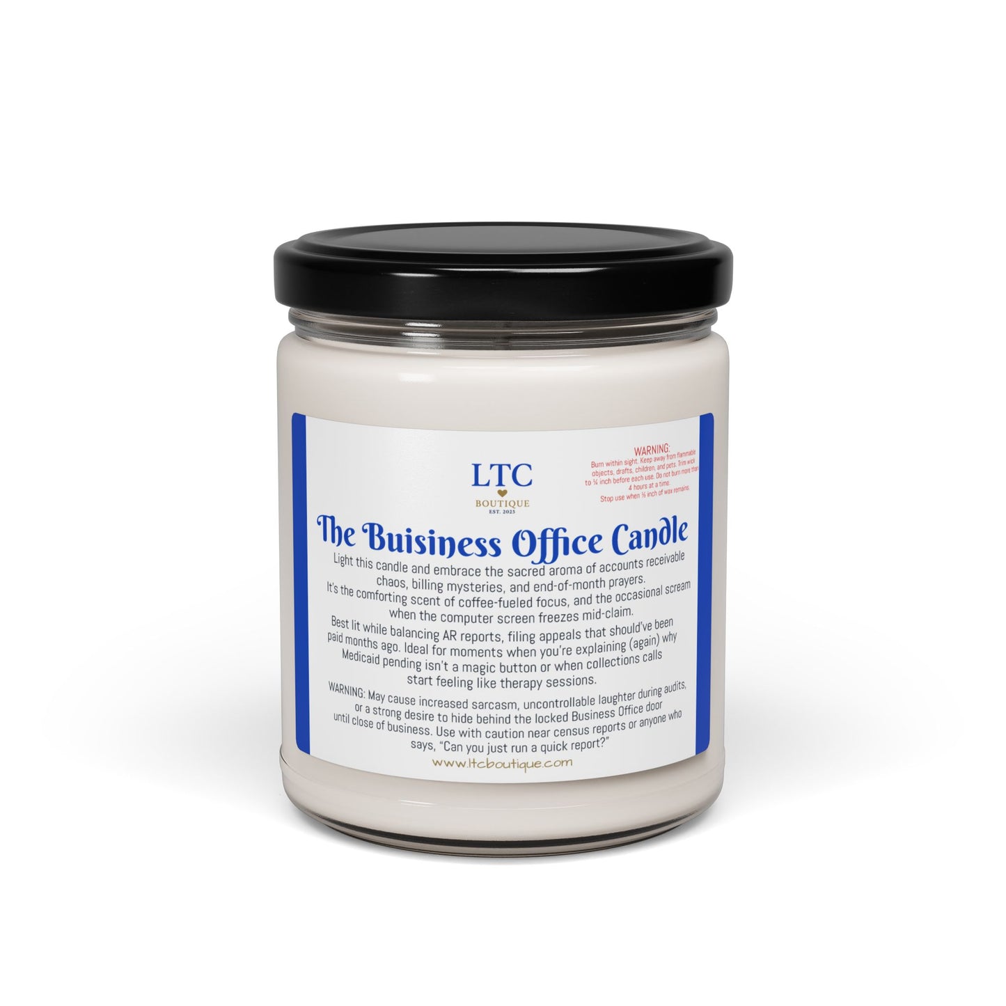 🕯️ The Business Office Manager Candle – LTC Boutique Collection (9oz. Soy Candle)
