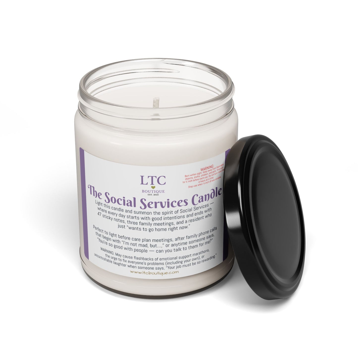 🕯️ The Social Services Candle – LTC Boutique Collection (9oz. Soy Candle)